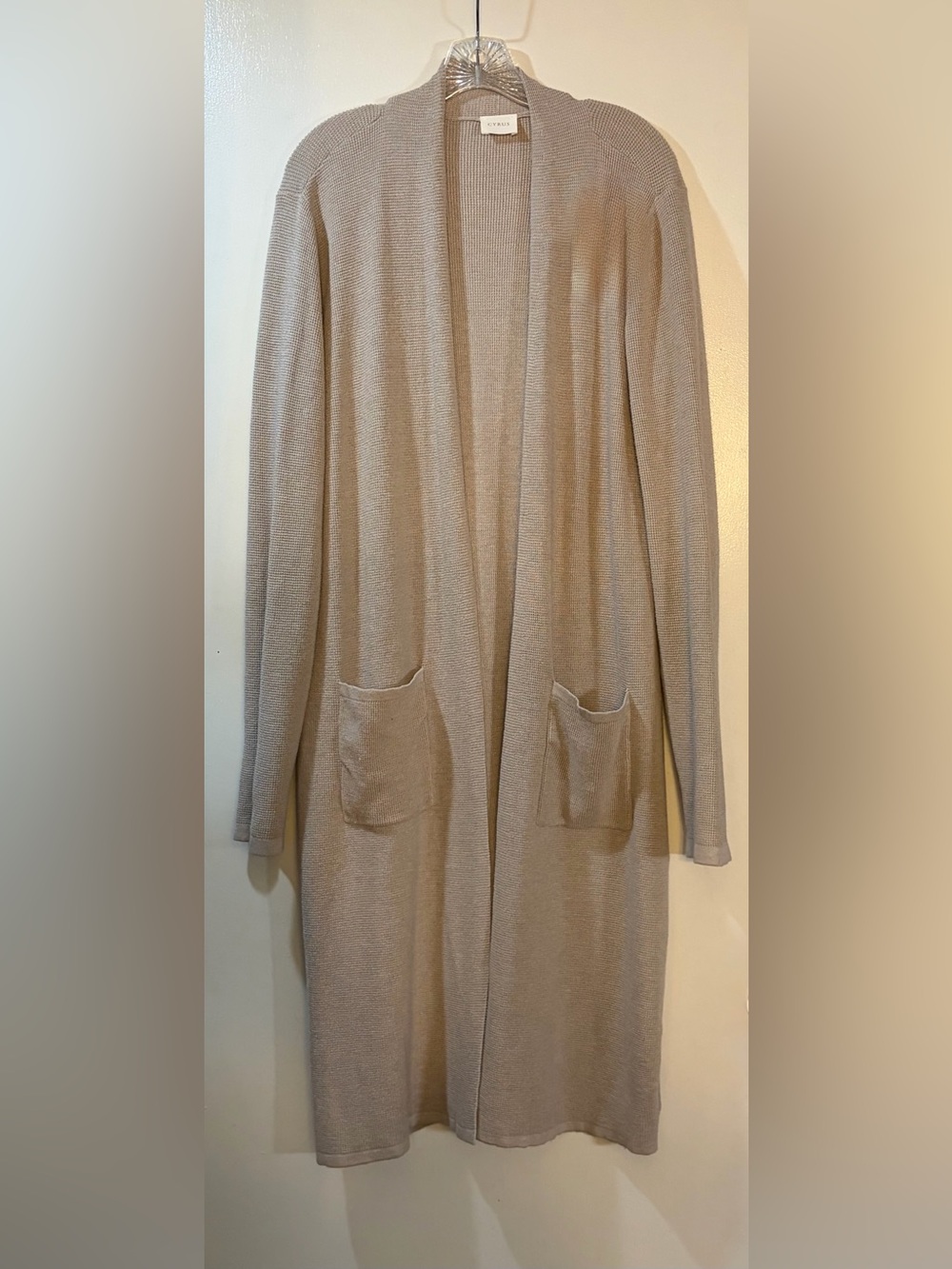 Cyrus Long Knit Cardigan With Pockets Womens Sz XL